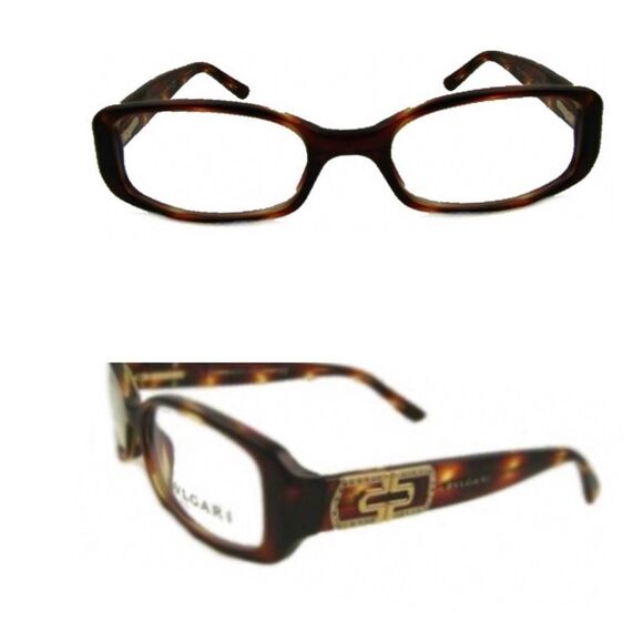 BVLGARI Accessories - Bvlgari Logo 4004B Eyeglasses in Tortoise with Swarovski Crystal Accents and Gol